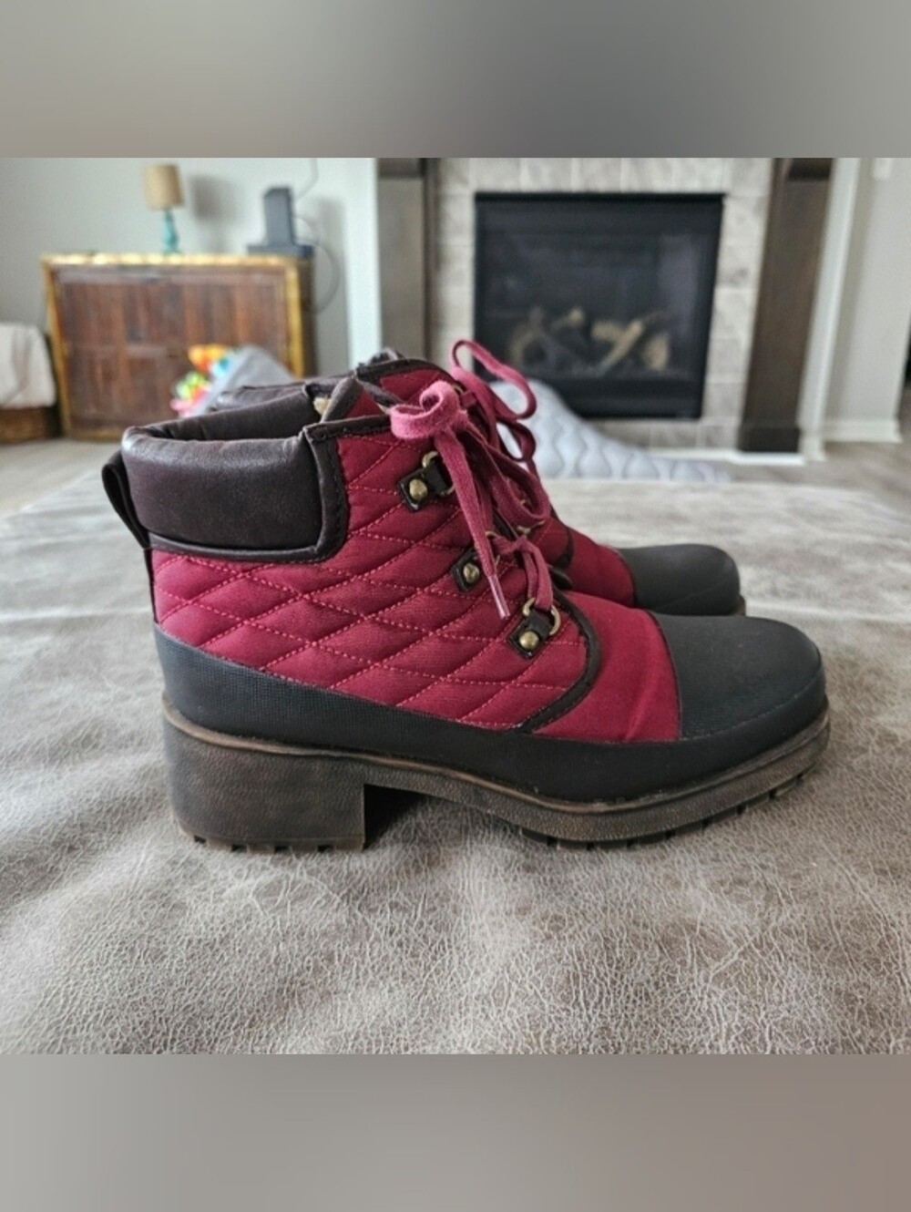 Lucky Brand Akonn Lace Up Bootie Size 9 - Picture 5 of 9